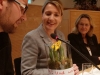 Blumen für Simone Peter von der BAG -Energie, mit Georg P Koessler und Sylvia Kotting-Uhl.